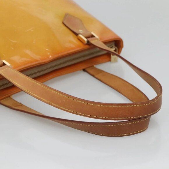 LOUIS VUITTON Monogram Vernis Houston Hand Bag Beige - Picture 7 of 15